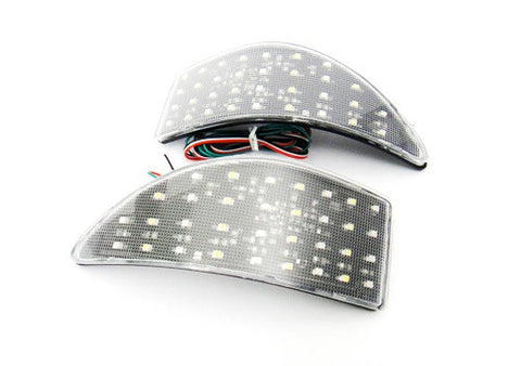 2x LED Bumper Reflector Clear lens Tail Brake Light Red Backup lamp White 2006-13 Lexus IS 250 350