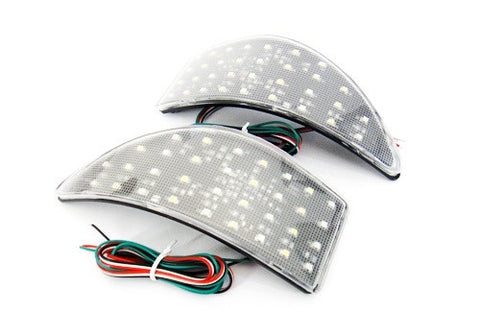 2x LED Bumper Reflector Clear lens Tail Brake Light Red Backup lamp White 2006-13 Lexus IS 250 350