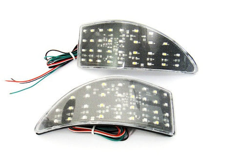 2x LED Bumper Reflector Clear lens Tail Brake Light Red Backup lamp White 2006-13 Lexus IS 250 350