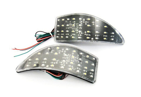 2x LED Bumper Reflector Clear lens Tail Brake Light Red Backup lamp White 2006-13 Lexus IS 250 350