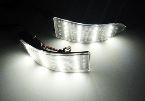 2x LED Bumper Reflector Clear lens Tail Brake Light Red Backup lamp White 2006-13 Lexus IS 250 350