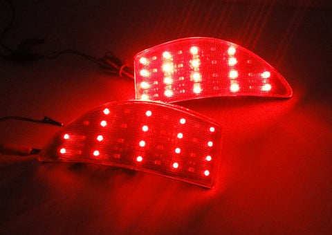 2x LED Bumper Reflector Clear lens Tail Brake Light Red Backup lamp White 2006-13 Lexus IS 250 350