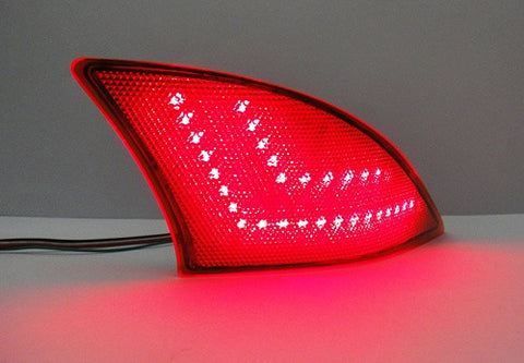2x LED Bumper Reflector Red lens Tail Brake Light lamp Red XE30 2013+ Lexus IS 250 350