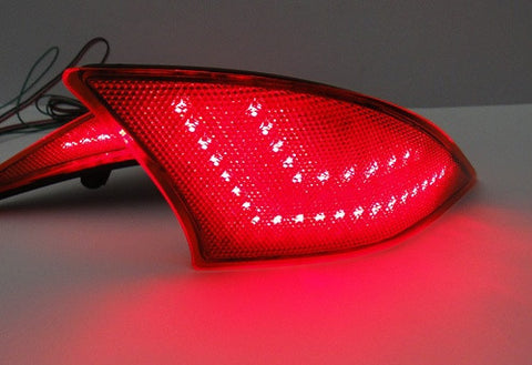 2x LED Bumper Reflector Red lens Tail Brake Light lamp Red XE30 2013+ Lexus IS 250 350
