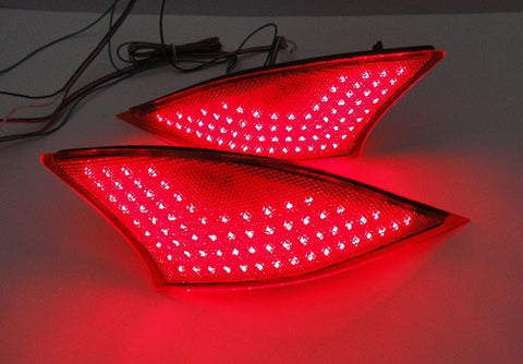 2x LED Bumper Reflector Red lens Tail Brake Light lamp Red XE30 2013+ Lexus IS 250 350