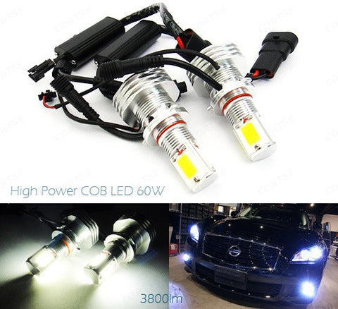 2 pieces of 9006 HB4 High Power COB LED HeadLight Fog Light bulb 60W white