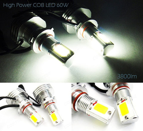 2 pieces of 9005 HB3 9145 H10 High Power COB LED HeadLight Fog Light bulb 60W white