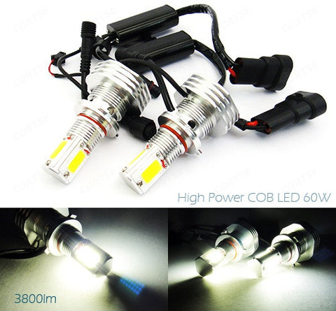 2 pieces of 9005 HB3 9145 H10 High Power COB LED HeadLight Fog Light bulb 60W white