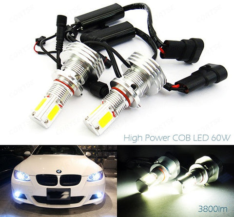 2 pieces of 9005 HB3 9145 H10 High Power COB LED HeadLight Fog Light bulb 60W white