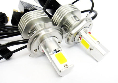 2 pieces of LUFFY H4 9003 (472) High Power COB LED HeadLight Fog Light bulb 60W white