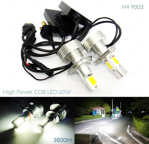 2 pieces of LUFFY H4 9003 (472) High Power COB LED HeadLight Fog Light bulb 60W white