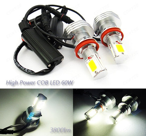 2 pieces of LUFFY H11 H8 High Power COB LED HeadLight Fog Light bulb 60W white