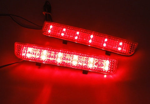 2x LED Bumper Reflector Clear lens Tail Brake Light Red Backup lamp White L322 Range Rover LR2