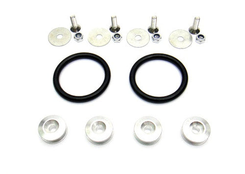 Quick Release Bumper Fender Trunk / Hatch Lid Fastener kit silver