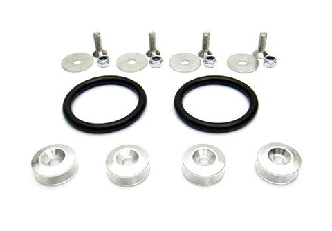 Quick Release Bumper Fender Trunk / Hatch Lid Fastener kit silver