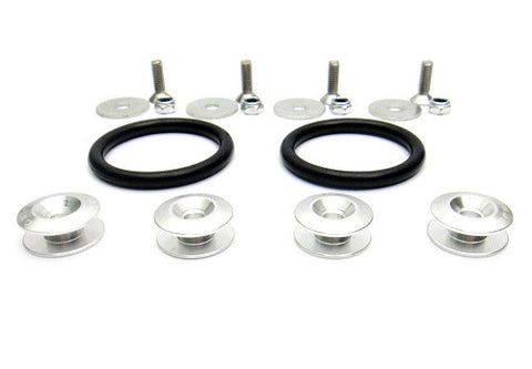 Quick Release Bumper Fender Trunk / Hatch Lid Fastener kit silver