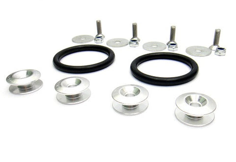 Quick Release Bumper Fender Trunk / Hatch Lid Fastener kit silver