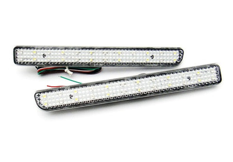 2x LED Bumper Reflector Clear lens Tail Brake Light Red Backup lamp White LR3 LR4 Range Rover Sport