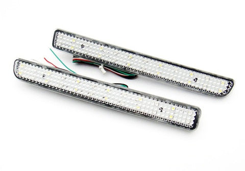 2x LED Bumper Reflector Clear lens Tail Brake Light Red Backup lamp White LR3 LR4 Range Rover Sport