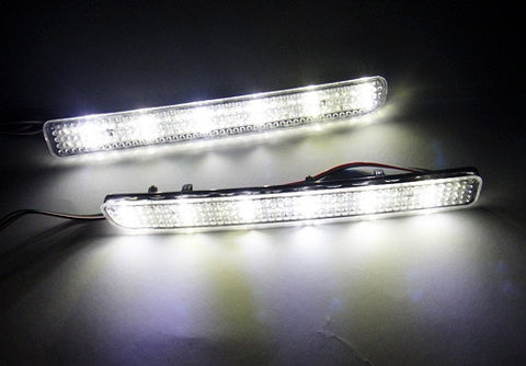 2x LED Bumper Reflector Clear lens Tail Brake Light Red Backup lamp White LR3 LR4 Range Rover Sport