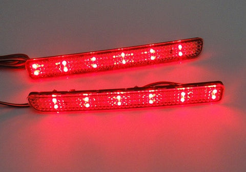 2x LED Bumper Reflector Clear lens Tail Brake Light Red Backup lamp White LR3 LR4 Range Rover Sport
