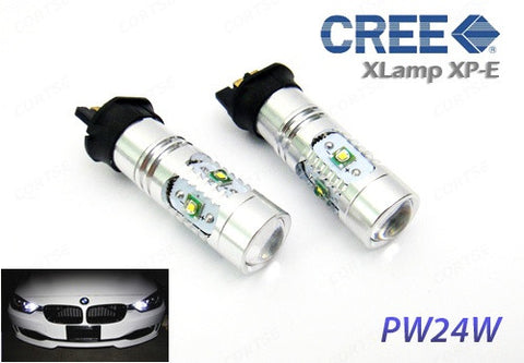 2 pieces of PW24W PWY24W 5x CREE XP-E LED Projector Light bulb 25W white