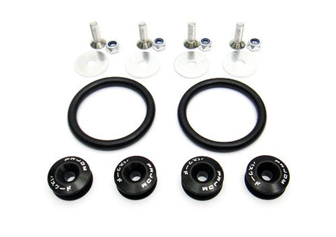 Quick Release Bumper Fender Trunk / Hatch Lid Fastener kit black