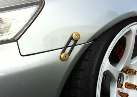 Quick Release Bumper Fender Trunk / Hatch Lid Fastener kit gold