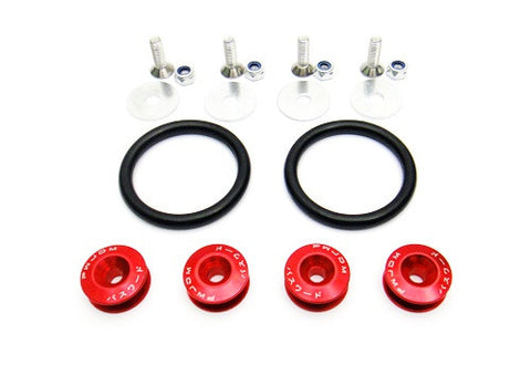 Quick Release Bumper Fender Trunk / Hatch Lid Fastener kit red
