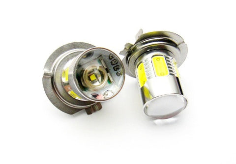 2x H7 (499) CREE XR-E LED Projector Light w/ 6 Plasma SMD LED 14W white