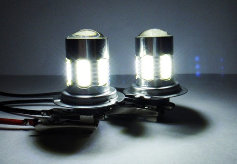 2x H7 (499) CREE XR-E LED Projector Light w/ 6 Plasma SMD LED 14W white