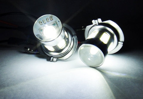 2x H7 (499) CREE XR-E LED Projector Light w/ 6 Plasma SMD LED 14W white