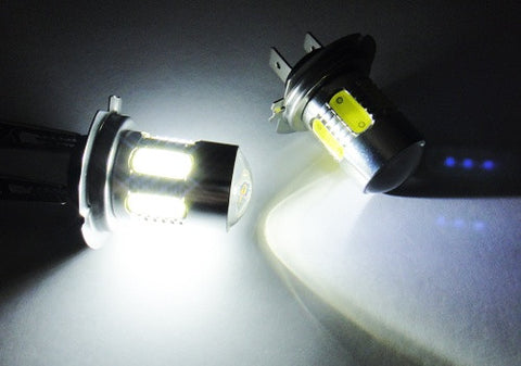 2x H7 (499) CREE XR-E LED Projector Light w/ 6 Plasma SMD LED 14W white