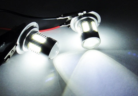 2x H7 (499) CREE XR-E LED Projector Light w/ 6 Plasma SMD LED 14W white