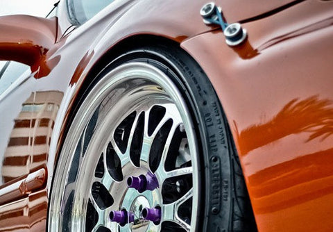 Quick Release Bumper Fender Trunk / Hatch Lid Fastener kit purple