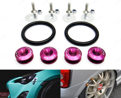Quick Release Bumper Fender Trunk / Hatch Lid Fastener kit purple