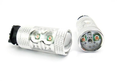 2 pieces of PW24W PWY24W 10x CREE XP-E LED Projector Light bulb 50W amber