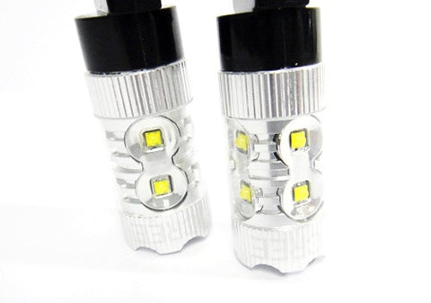 2x 3156 P27W 3157 3057 P27/7W 10X CREE XB-D LED Projector Light bulb 50W white