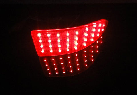 2x LED Bumper Reflector Red lens Tail Brake Light lamp Red XE20 2006-13 Lexus IS 250 350