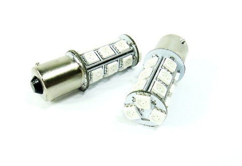 2 pieces of 18 High Power SMD LED PY21W 581 BAU15s Light bulb amber