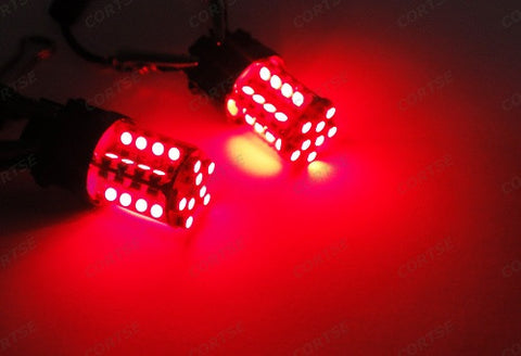 2 pieces of 40 SMD LED 380 (P21/5W) 1157 7528 BAY15d Light bulb Red