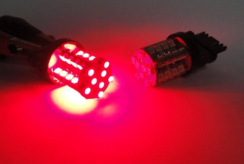 2 pieces of 40 SMD LED 380 (P21/5W) 1157 7528 BAY15d Light bulb Red