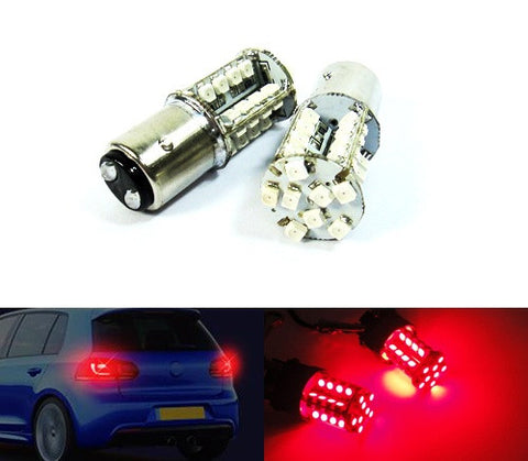 2 pieces of 40 SMD LED 380 (P21/5W) 1157 7528 BAY15d Light bulb Red