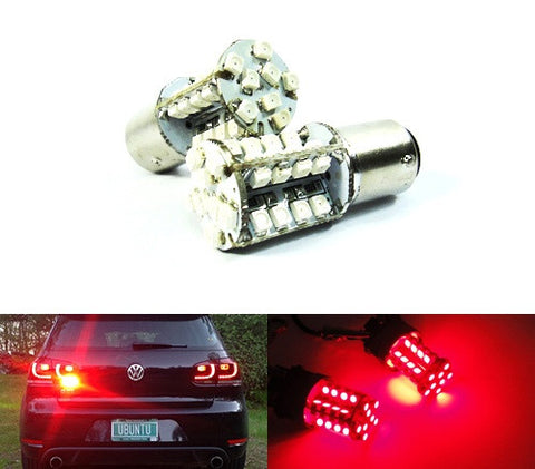 2 pieces of 40 SMD LED 380 (P21/5W) 1157 7528 BAY15d Light bulb Red