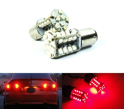 2 pieces of 40 SMD LED 380 (P21/5W) 1157 7528 BAY15d Light bulb Red