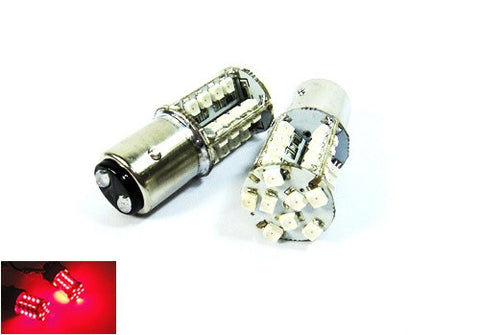 2 pieces of 40 SMD LED 380 (P21/5W) 1157 7528 BAY15d Light bulb Red
