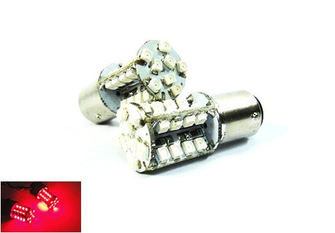 2 pieces of 40 SMD LED 380 (P21/5W) 1157 7528 BAY15d Light bulb Red