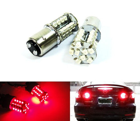 2 pieces of 40 SMD LED 380 (P21/5W) 1157 7528 BAY15d Light bulb Red