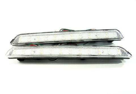 2x LED Bumper Reflector Clear lens Tail Brake Light Red Backup lamp White 04-09 Mazda3 Mazdaspeed3