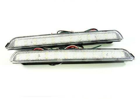 2x LED Bumper Reflector Clear lens Tail Brake Light Red Backup lamp White 04-09 Mazda3 Mazdaspeed3